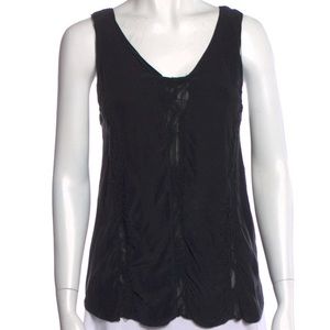 Rag & Bone Black Racer Lace Tank
